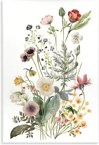 Vista 16 de Lienzo decorativo para pared con diseño de diente de león esponjoso, 16 x Flores de diente de león rústico