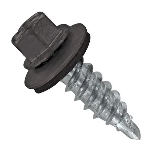 Vista 44 de Fasteners Plus ST Fastening Kwikseal Woodbinder Tornillos de Metal a Madera #10 X 1 Burgundy con Arandela de Goma EPDM, 250 Unidades - Diseñados