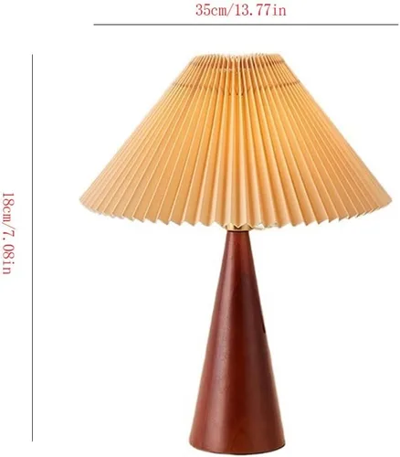 Vista 2 de BGGJJ Lamp for Desk Simple Retro Log Style Table Lamp Study Bedroom Bedside Table Lamp Desk Lamps for Home Office(B)