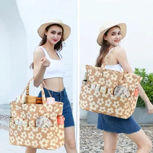 Vista 8 de Bluboon - Bolsa de playa impermeable para mujer, extra grande, con compartimento húmedo, para llevar de fin de semana, bolsa de piscina para viajes