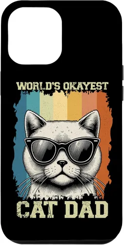 Vista 25 de World's Okayest Cat Dad Cat Lover Animal Father's Day Parent Case for iPhone 16