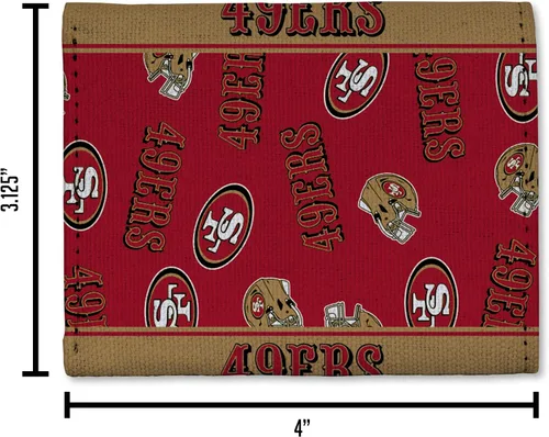 Vista 5 de Rico Industries Billetera triple de lona de la NFL - Gran accesorio