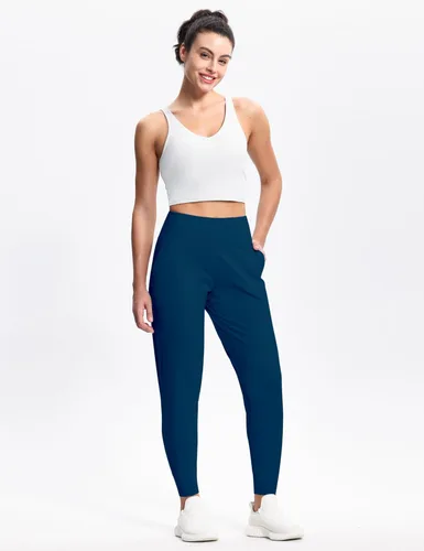 Vista 6 de Dragon Fit - Pantalones deportivos para mujer, con bolsillos, cónicos, de tiro alto, para yoga, entrenar, descansar