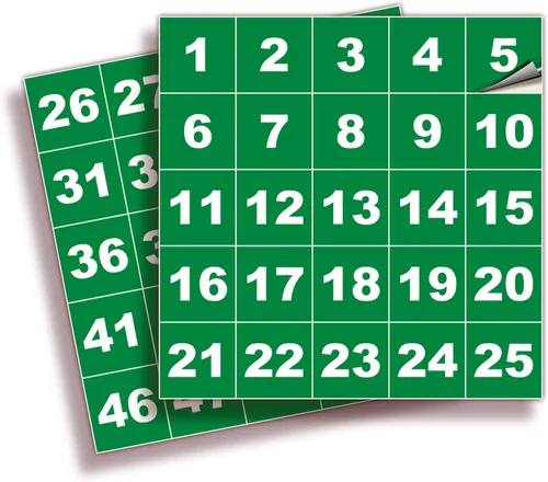 Vista 8 de iSYFIX Calcomanías negras de números consecutivos – 1 a 50, 1 pulgada, 1 juego – Vinilo autoadhesivo de alta calidad ideal para inventario