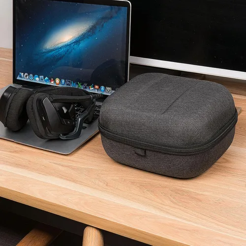 Vista 6 de Geekria Shield - Funda para auriculares compatible con Corsair Void v2 Wireless, HS80, Virtuoso, HS55, HS65 y más, bolsa de transporte de viaje