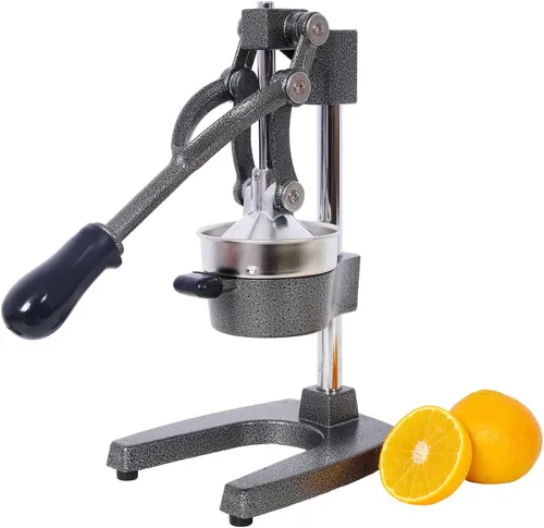 Vista 11 de Exprimidor de cítricos de hierro fundido, prensa manual extra grande de grado comercial, exprimidor de encimera resistente para jugo de naranja