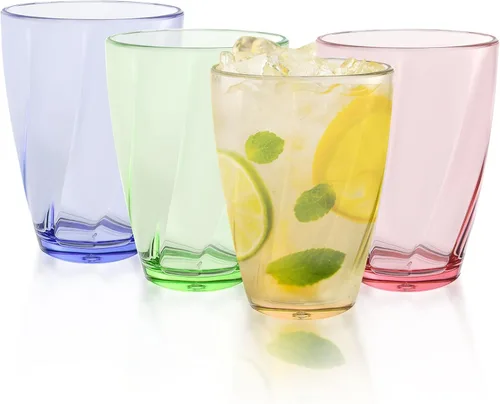 Vista 14 de Topsky Vasos de plástico reutilizables, a prueba de roturas, vasos de plástico irrompibles, vasos de vino acrílicos para bebidas en el hogar, picnic