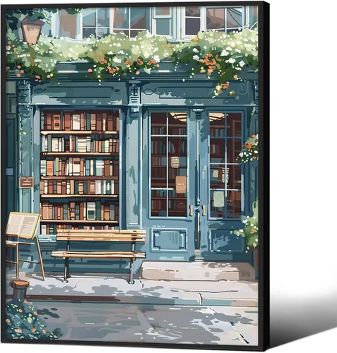 Vista 21 de Haitunone Arte de Pared de Lectura Femenina Victoriana Academia Oscura Libros Melancólicos Póster Pintura al Óleo Antigua Impresiones en Lienzo