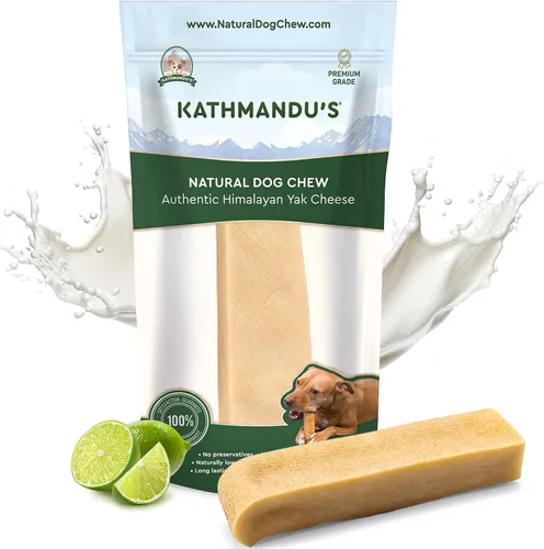 Vista 10 de Queso auténtico del Himalaya de yak para perros - Pequeño (Paquete de 10) - Procedencia de las estribaciones prístinas del Himalaya, sin cuero