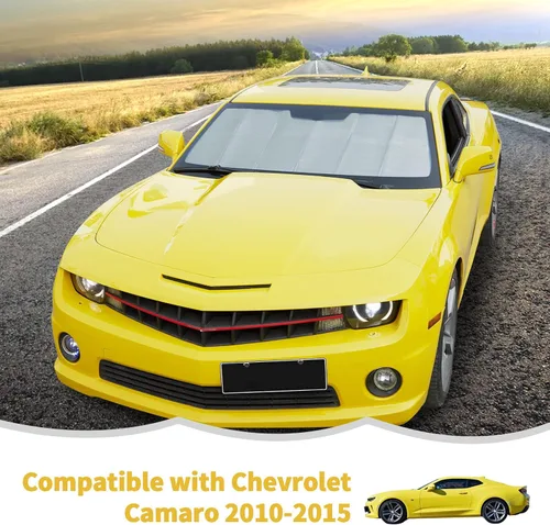 Vista 6 de Parasol para parabrisas, protector térmico para ventana de Chevrolet Camaro 2010-2015