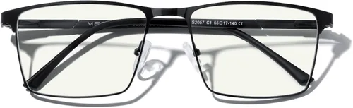 Vista 6 de MERRY'S Gafas de bloqueo de luz azul para hombre, gafas de lectura vintage para computadora para hombre Negro