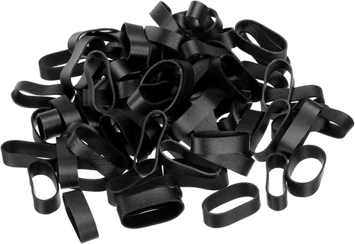 Vista 12 de PATIKIL Bandas de goma de silicona, 100 unidades, antideslizantes, de 0.9 pulgadas, color negro plano, para envolver cables, envolturas de bolsas