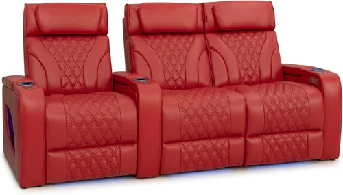 Vista 43 de Seatcraft Luminis LT - Asiento de cine en casa, reclinable, color rojo