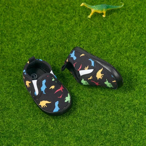 Vista 6 de Meckior - Zapatos para recién nacidos, tipo mocasines de lona con suela suave para recién nacidos, bebés, niños y niñas que estén dando sus primeros