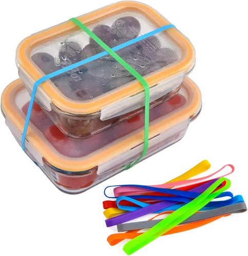 Vista 7 de Coopay 60 bandas de goma de silicona coloridas para envolver libros, arte, ejercicio, trampas para cangrejos, cocinar, envolver, calor, frío, UV