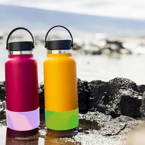 Vista 7 de 5 fundas de silicona para botella, protector inferior compatible con Stanley/Hydroflask/Iron Flask/Simple Modern, 2.9-3 pulgadas de ancho inferior