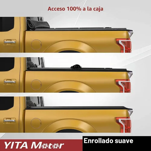 Vista 3 de YITAMOTOR - Funda suave enrollable para tonneau de camioneta de 5 pies, compatible con Nissan Frontier 2005-2025 (NO México), plataforma Fleetside