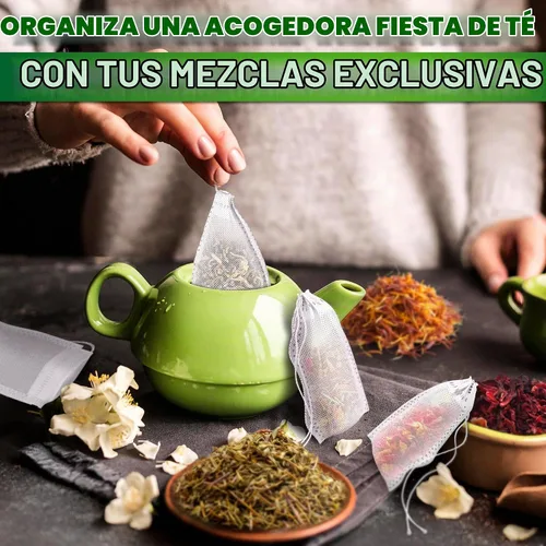 Vista 7 de Bolsas de té desechables para té de hojas sueltas, 400 unidades, 3.62 x