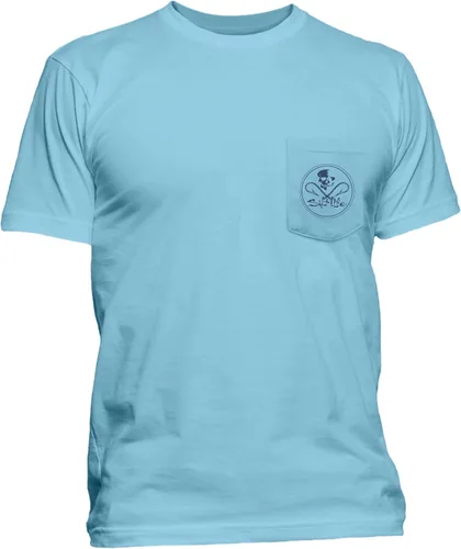 Vista 2 de Salt Life Men's Skull and Hooks Short Sleeve Classic Fit Shirt