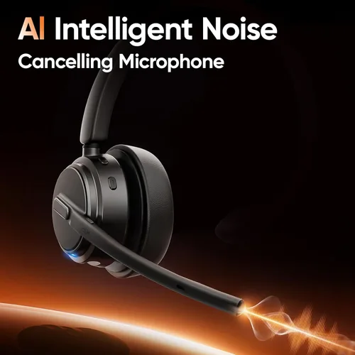 Vista 8 de Auriculares inalámbricos con micrófono para trabajo, auriculares Bluetooth