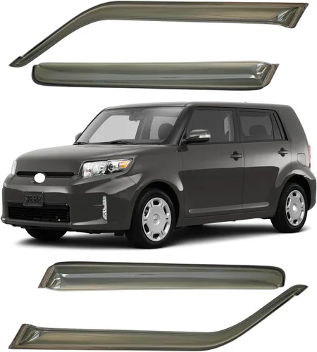 Vista 25 de Viseras para ventanas para Mazda 3 Sedán 4 puertas 2004 2005 2006 2007 2008 2009 estilo JDM Mugen, deflector de viento, protector solar y de lluvia
