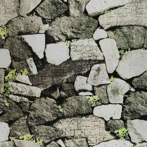 Vista 16 de Abyssaly Papel tapiz de ladrillo de piedra gris oscuro, despegar y pegar, 17.71 x 118 pulgadas, papel de contacto autoadhesivo, extraíble
