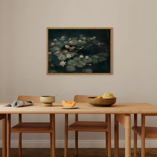 Vista 6 de Arte de pared vintage con estilo Moody, arte de pared vintage de mujer, imagen de Dark Academia, póster gótico, retrato de mujer en óleo sobre