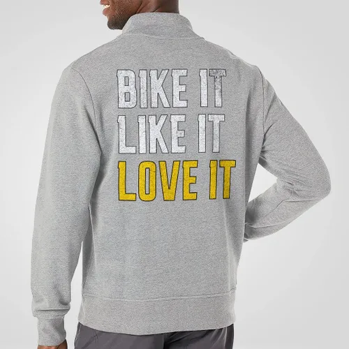 Vista 4 de Bike It Like It Zip Pullover - Regalos para marido - Artículos para amantes de la bicicleta