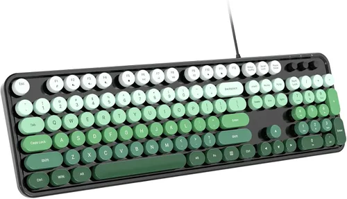 Vista 25 de Dilter Teclado USB con Cable para Computadora con Retroiluminación - Teclado de Tamaño Completo para Oficina con Numericero, Indicadores