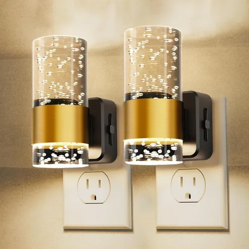 Vista 24 de L LOHAS LED Las luces nocturnas se enchufan a la pared, luz nocturna con Anillo de oro-3CCT