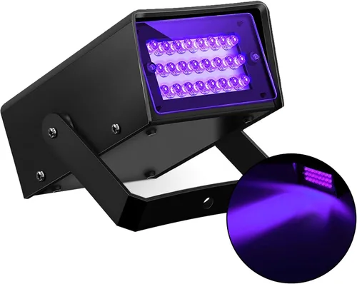 Vista 9 de 24 LED mini luz estroboscópica rosa luces de fiesta de baile LED