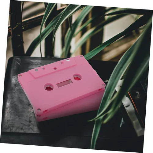 Vista 5 de Colorido Retro Cassette Tape Holder Decoraciones 2pcs Cintas de música en blanco para proyectos de bricolaje