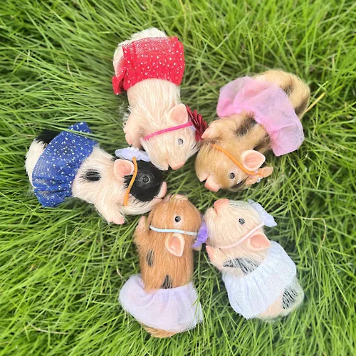 Vista 8 de OtardDolls Reborn Piggy Dolls, 5 pulgadas de silicona completa suave realista mini muñecas de cerdo, mini muñecas de cerdo realistas recién nacidos