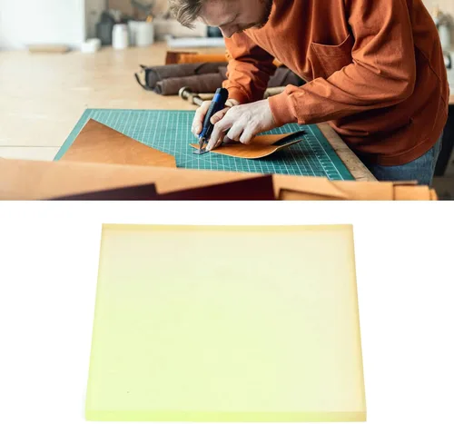 Vista 4 de Alfombrilla de corte de cuero, tabla de estampado de cuero, tabla de estampado de cuero para manualidades, tapete de perforación, herramienta