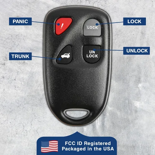 Vista 6 de KeylessOption Llavero remoto de entrada sin llave para Mazda 3 2007-2011 Mazda3 KPU41777 (paquete de 2)
