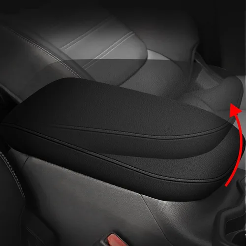 Vista 3 de AOMSAZTO Fundas de consola para Toyota RAV4 2019-2026, funda de cuero negro