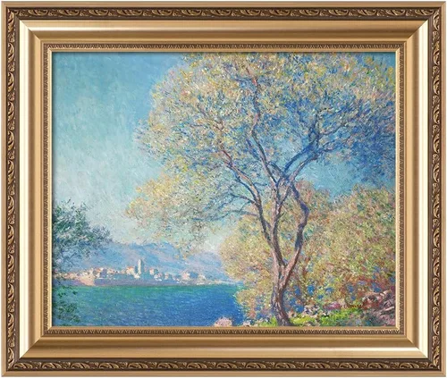 Vista 142 de IPIC - Reproducción artística de los lirios de agua de Claude Monet 1906, impresiones giclée coinciden con el marco dorado clásico, arte de pared