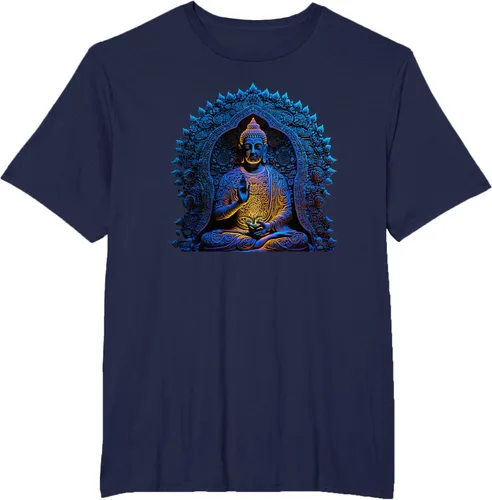 Vista 44 de Estatua de Buda Yoga Budismo Zen Buddhism Meditation T-Shirt Negro