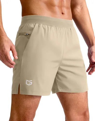 Vista 38 de G Gradual Pantalones cortos deportivos para correr para hombre de 7/5/9 pulgadas, bolsillo con cremallera, ligeros, para entrenamiento, gimnasio