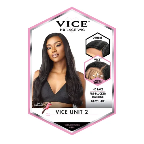 Vista 2 de Sensationnel Vice - Peluca de encaje HD, densidad natural, línea capilar predepilada, cabello de bebé, unidad 2 (flamboyageauburn)