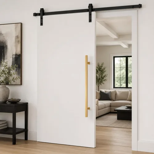 Vista 3 de Rectangle H-Type Door Pull 72" Gold (85mm Bolt)