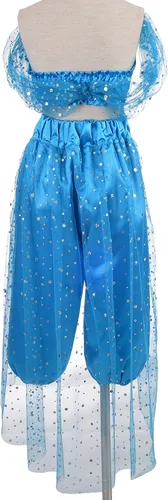 Vista 3 de Lito Angels Disfraces de princesa para niñas, disfraz de princesa árabe, disfraz de Halloween y Navidad con diadema y orejeras
