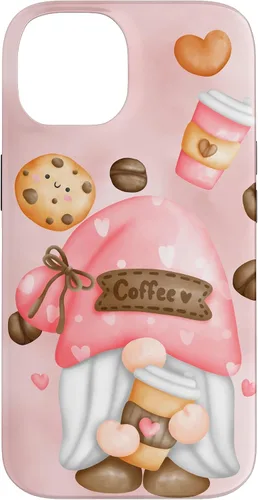 Vista 4 de Cute Coffee Gnomie for Garden Gnome Lovers and Gardener Case for iPhone 17