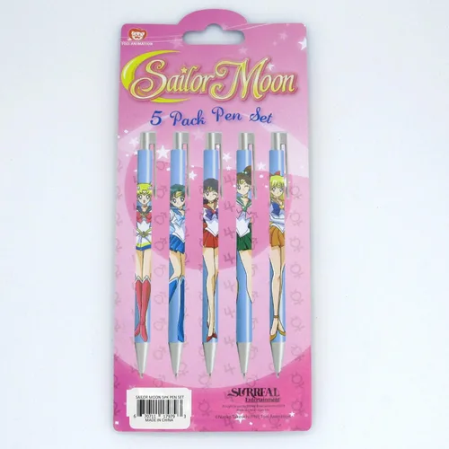 Vista 2 de Sailor Moon - Juego de 5 bolígrafos con Mercurio, Marte, Júpiter, Venus y Luna