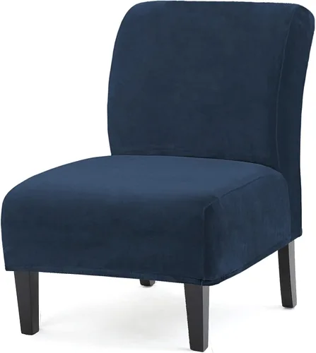 Vista 11 de UCCONO Fundas para sillas decorativas sin brazos, pantuflas de terciopelo grueso para sillas grandes de hotel, protector de muebles extraíble