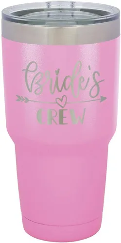 Vista 21 de Vaso grabado para novias de acero con revestimiento de polvo y láser, taza de viaje, sin BPA, para mantener tu bebida fría o caliente, idea