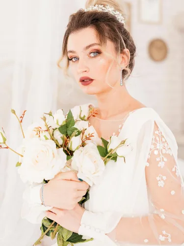 Vista 5 de Long tiantian Juego de joyas nupciales para boda, baile de graduación, collar de estrangulador de cristal brillante para novia, dama de honor, juego