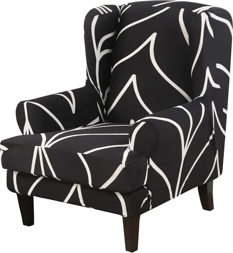 Vista 21 de GULI Wingback - Funda para silla de 2 piezas, fundas para silla de sillón, fundas de elastano para sofá, protector de muebles, lavable a máquina