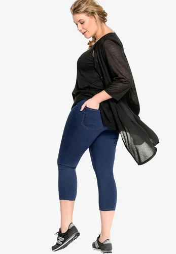 Vista 3 de Ellos Jegging capri de talla grande para mujer