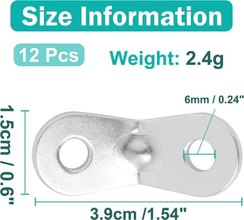 Vista 4 de uxcell Tensor de cuerda de guyline de aleación de aluminio, tensores ajustables para tienda de campaña para accesorios de camping, ajustadores